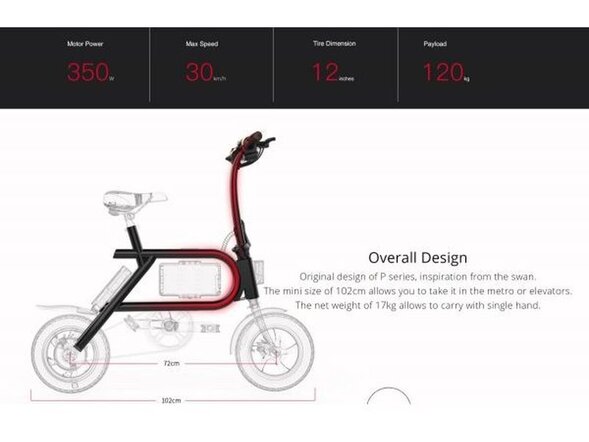 Мини ЭлектроВелосипед Inmotion P2